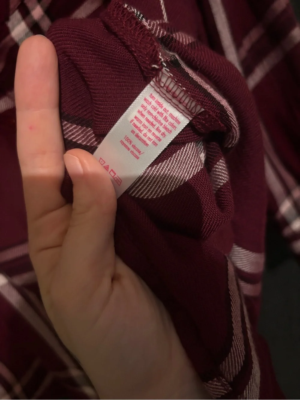 Justice Girls Burgundy Plaid Jean-Style Jacket